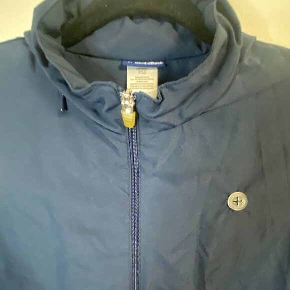 NordicTrack Women's Hooded Vest Medium Navy Blue Polyester Outdoor Sportswear - Picture 8 of 9